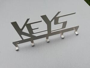 Nerezový věšák na klíče Keys Povrch: Broušená nerez