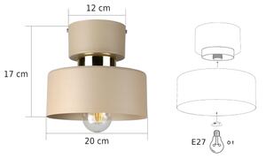 Stropní svítidlo IGNIA 1xE27/60W/230V béžová/zlatá