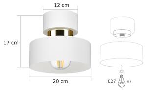 Stropní svítidlo IGNIA 1xE27/60W/230V bílá/zlatá