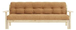 Manšestrová rozkládací pohovka v hořčicové barvě 218 cm Unwind – Karup Design