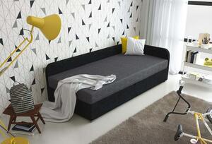 Čalouněná postel VALESKA 90x200, černá + šedá