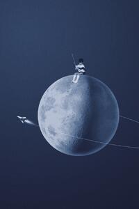 Ilustrace Moon boy, Maarten Léon, (26.7 x 40 cm)