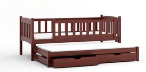 Dětská postel s přistýlkou a šuplíky ADINA - 90x200, bílá