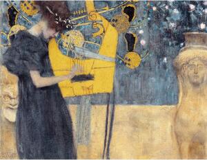 Reprodukce obrazu Gustav Klimt - Music, 90 x 70 cm
