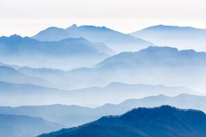 Umělecká fotografie Misty Mountains, Gwangseop eom, (40 x 26.7 cm)