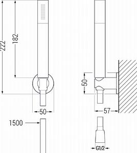 Mexen příslušenství - podomítkový 1-bodový ruční sprchový set R-70, bílá, 785705051-20