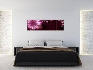 Obraz abstrakce - květiny (170x50 cm)
