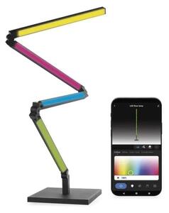 Emos ZCW34BR GO SMART - LED RGB stojací lampa v černé barvě, ovládání mobilní aplikací, LED 24W, max 175cm (Chytrá LED stojací lampa )