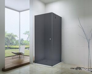 MEXEN - Pretoria sprchový kout, dveře křídlové, 70 x 70 cm - grafitová šedá - chrom - 852-070-070-01-40