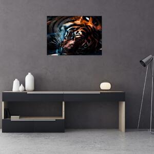 Obraz ležícího tygra (70x50 cm)