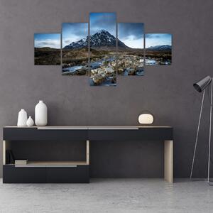 Obraz hory a řeky (125x70 cm)