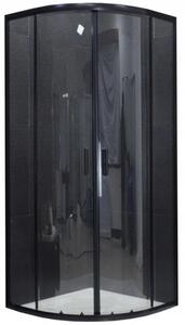 Mexen Rio sprchový kout, čtvrtkruhový, 70 x 70 cm, transparentní - černá - 863-070-070-70-00
