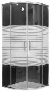 MEXEN - Rio sprchový kout, půlkruhový, 70 x 70 cm, dekor - chrom - 863-070-070-01-20