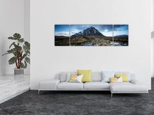 Obraz hory a řeky (170x50 cm)