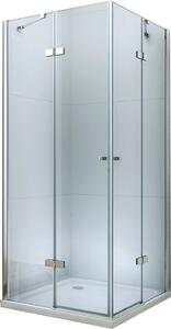MEXEN - Roma Duo sprchový kout, dveře křídlové, 100 x 80 cm, transparentní - chrom - 854-100-080-02-00