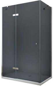 MEXEN - Roma sprchový kout, dveře křídlové, 70 x 70 cm - grafitová šedá - chrom - 854-070-070-01-40