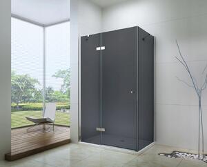 MEXEN - Roma sprchový kout, dveře křídlové, 80 x 80 cm - grafitová šedá - chrom - 854-080-080-01-40