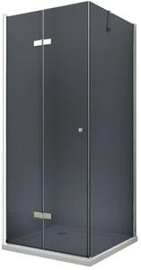 MEXEN - Lima sprchový kout, dveře skládací, 70 x 70 cm - grafitová šedá - chrom - 856-070-070-01-40