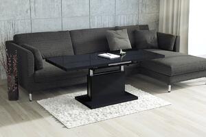 ASTON černý lesk, rozkládací, zvedací konferenční stůl, stolek - 70 cm
