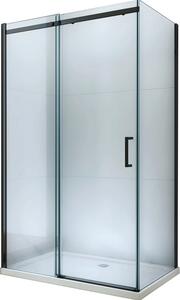 MEXEN - Omega sprchový kout, dveře posuvné, 100 x 70 cm, transparentní - černá - 825-100-070-70-00