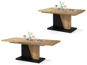 NOIR dub craft zlatý/černý rozkládací, konferenční stůl, stolek