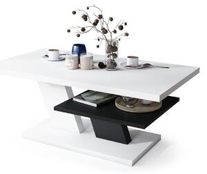 CLIFF MAT bílý + černý, konferenční stolek, černobílý