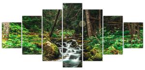 Obraz potoku v lese (210x100 cm)