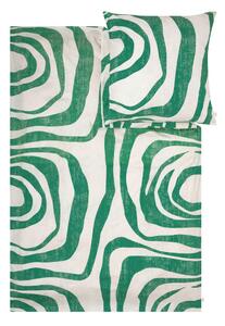 POVLEČENÍ, satén, zelená, přírodní barvy, 140x200/70x90 cm S. Oliver - Povlečení