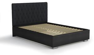 Designová manželská postel 180x200 SIRENA - černá / šedá