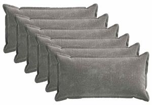 Povlak na polštář 6 pcs HOUTEN Tmavě šedá 40 x 70 cm