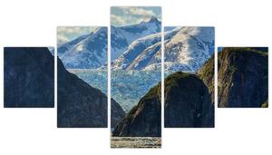 Obraz krajiny s horami (125x70 cm)