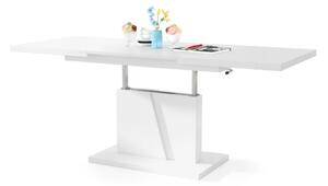 GRAND NOIR bílá, rozkládací, zvedací konferenční stůl, stolek