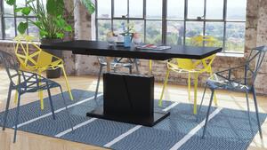 GRAND NOIR černá, rozkládací, zvedací konferenční stůl, stolek