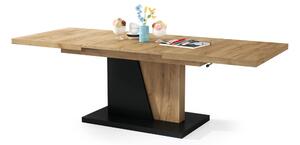 GRAND NOIR dub craft zlatý / černý, rozkládací, zvedací konferenční stůl, stolek