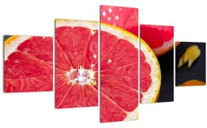 Obraz rozkrojených grapefruitů (125x70 cm)