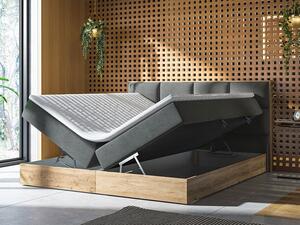 HezkýNábytek.cz Boxspring postel 160 cm Bolondra (zlatý řemeslný dub + soro 97). 1051070