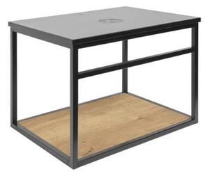 Koupelnová skříňka s žulovou krycí deskou Naturel Industrial 59x45x45 cm černá mat KONZOLEUM60DZ