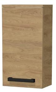 Koupelnová skříňka nízká s černou úchytkou SAT Cube Way 32,5x63x20 cm dub Hickory mat CUBE3CH32DH