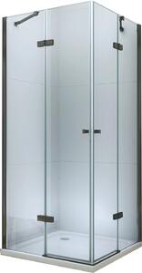Mexen Roma Duo sprchový kout, dveře křídlové, 70 x 70 cm, transparentní - černá - 854-070-070-70-00-02