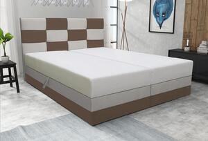 Čalouněná postel MARLEN 160x200, hnědá + béžová