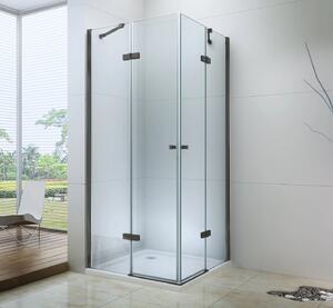 MEXEN - Lima Duo sprchový kout, dveře skládací, 70 x 70 cm, transparentní - černá - 856-070-070-70-00-02
