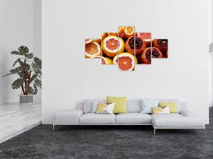 Obraz pomerančů a granátových jablek (125x70 cm)