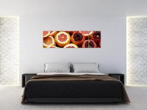 Obraz pomerančů a granátových jablek (170x50 cm)