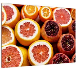 Obraz pomerančů a granátových jablek (70x50 cm)
