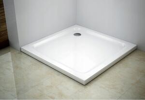 MEXEN - Sprchová vanička, čtvercová Slim 70x70 cm - bílá - 40107070