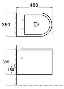 MEXEN - Sofia WC mísa Rimless, WC sedátko se zpomalovacím mechanismem, Slim, duroplast - černá matná - 30541085
