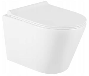 Mexen Rico WC mísa Rimless, WC sedátko se zpomalovacím mechanismem, Slim, duroplast - bílá - 30720500