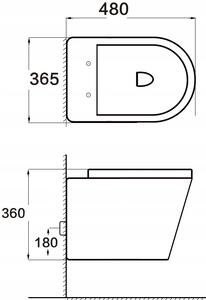 MEXEN - Rico WC mísa Rimless, WC sedátko se zpomalovacím mechanismem, Slim, duroplast - bílá - 30720500