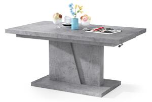 GRAND NOIR beton, rozkládací, zvedací konferenční stůl, stolek