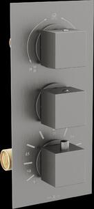 MEXEN - Cube termostatická baterie vanovo-sprchová 3-výstup - grafitová šedá - 77503-66